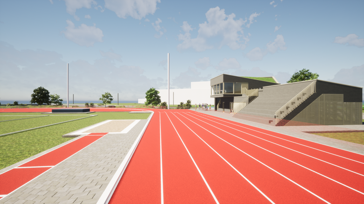 3D-weergave van de nieuwe trainingssite van AC Bree